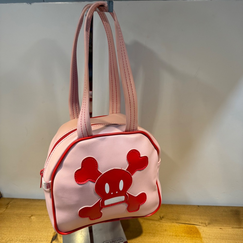 Vintage 2004 Paul Frank Skurvy Skull Pink Handbag Purse Y2K Rare